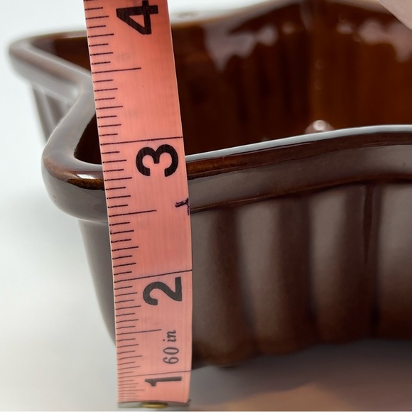 West Germany 965-19 Cake Jelly Pan Mold Ceramic Brown Star 7” Footed Hangable - Picture 6 of 6